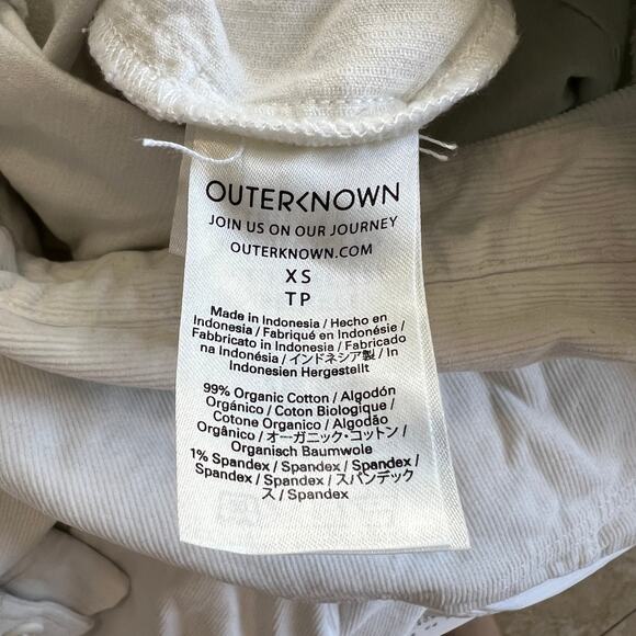 Outerknown Jumpsuit Organic Cotton Corduroy Women's XS White Pockets Coverall - Picture 12 of 14